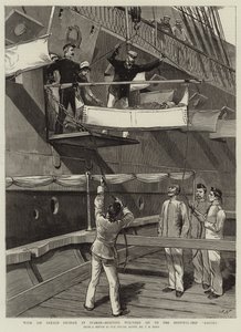 With Sir Gerald Graham at Suakim, hoisting wounded on to the Hospital-Ship Ganges by Charles Edwin Fripp
